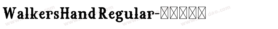WalkersHand Regular字体转换